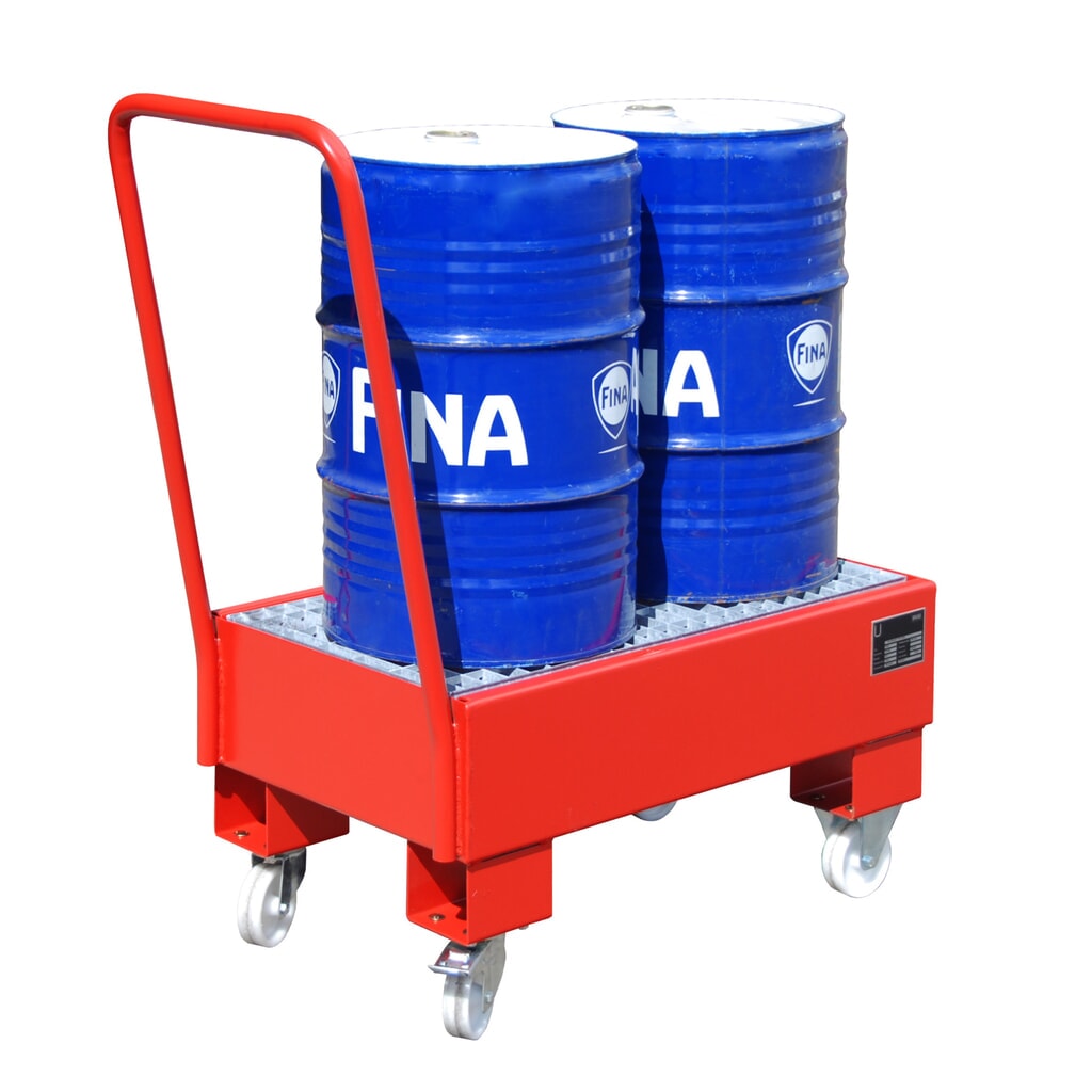 Immagine del prodotto: Bauer® vasca di raccolta in acciaio, mobile, 2x 60 l, in posizione verticale, volume di raccolta 61 l, rosso fuoco