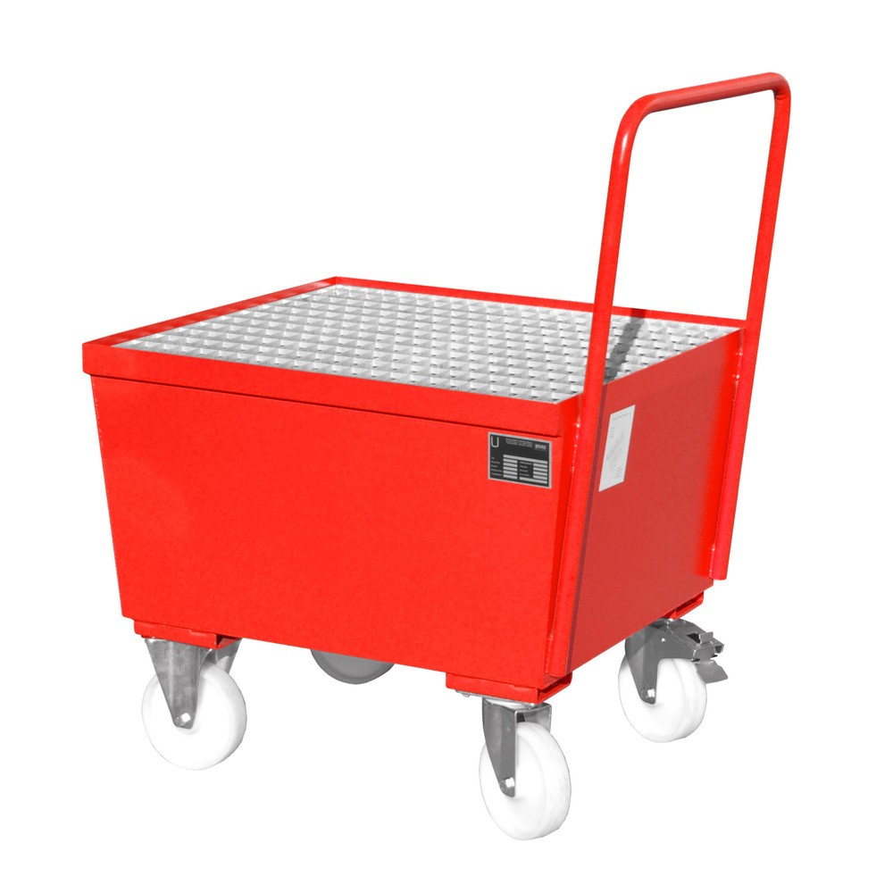 Immagine del prodotto: Bauer® Vasca di raccolta, mobile, 1x 200 l, verticale, volume di raccolta 215 l, rosso fuoco