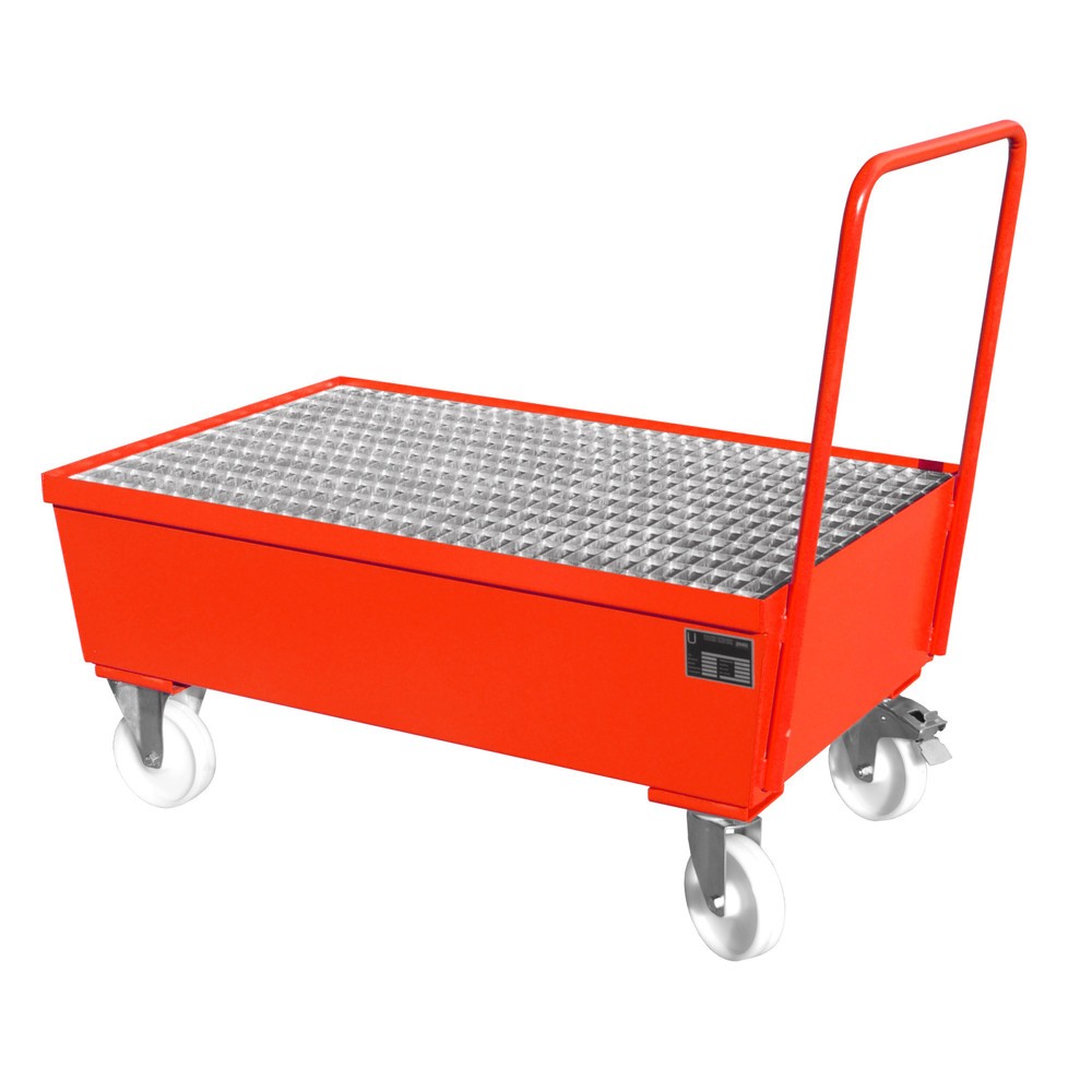 Immagine del prodotto: Bauer® Vasca di raccolta, mobile, 2x 200 l, verticale, volume di raccolta 225 l, rosso fuoco