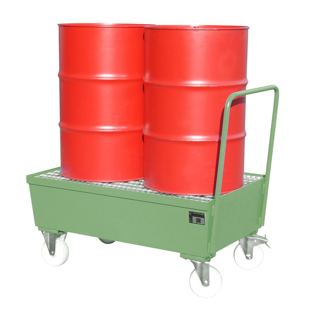 Immagine del prodotto: Bauer® Vasca di raccolta, mobile, 2x 200 l, verticale, volume di raccolta 225 l, verde reseda