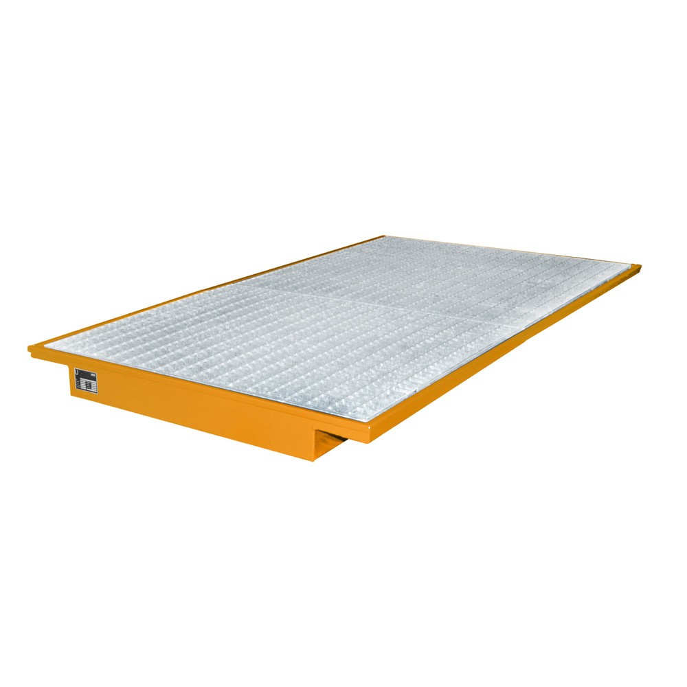 Immagine del prodotto: Bauer® Vasca sospesa in acciaio, incl. Griglia, per lunghezza del supporto 2.200 mm, giallo arancio