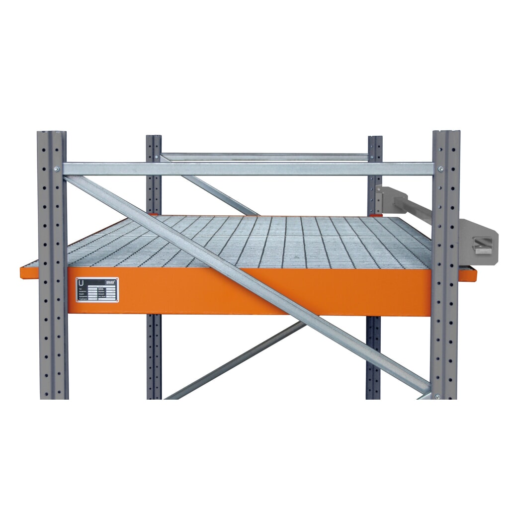 Bauer® vasca di raccolta a sospensione in acciaio, incl. griglia, per trave con lunghezza 1.800 mm, gialla arancio Immagine del prodotto: Bauer® vasca di raccolta a sospensione in acciaio, incl. griglia, per trave con lunghezza 1.800 mm, gialla arancio