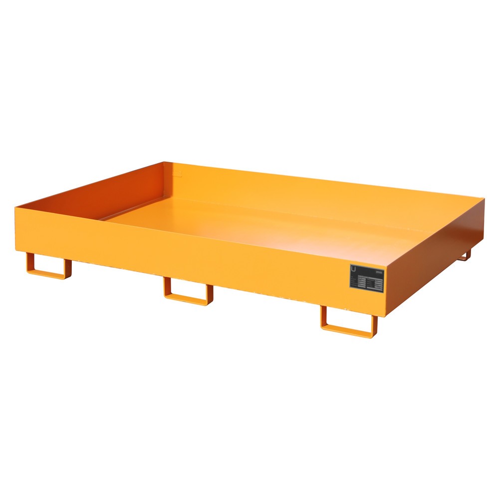 Immagine del prodotto: Bauer® Vaschetta per piano scaffalatura, AxLxP 250 x 1.300 x 1.750 mm, volume di raccolta 240 l, senza griglia, giallo arancio