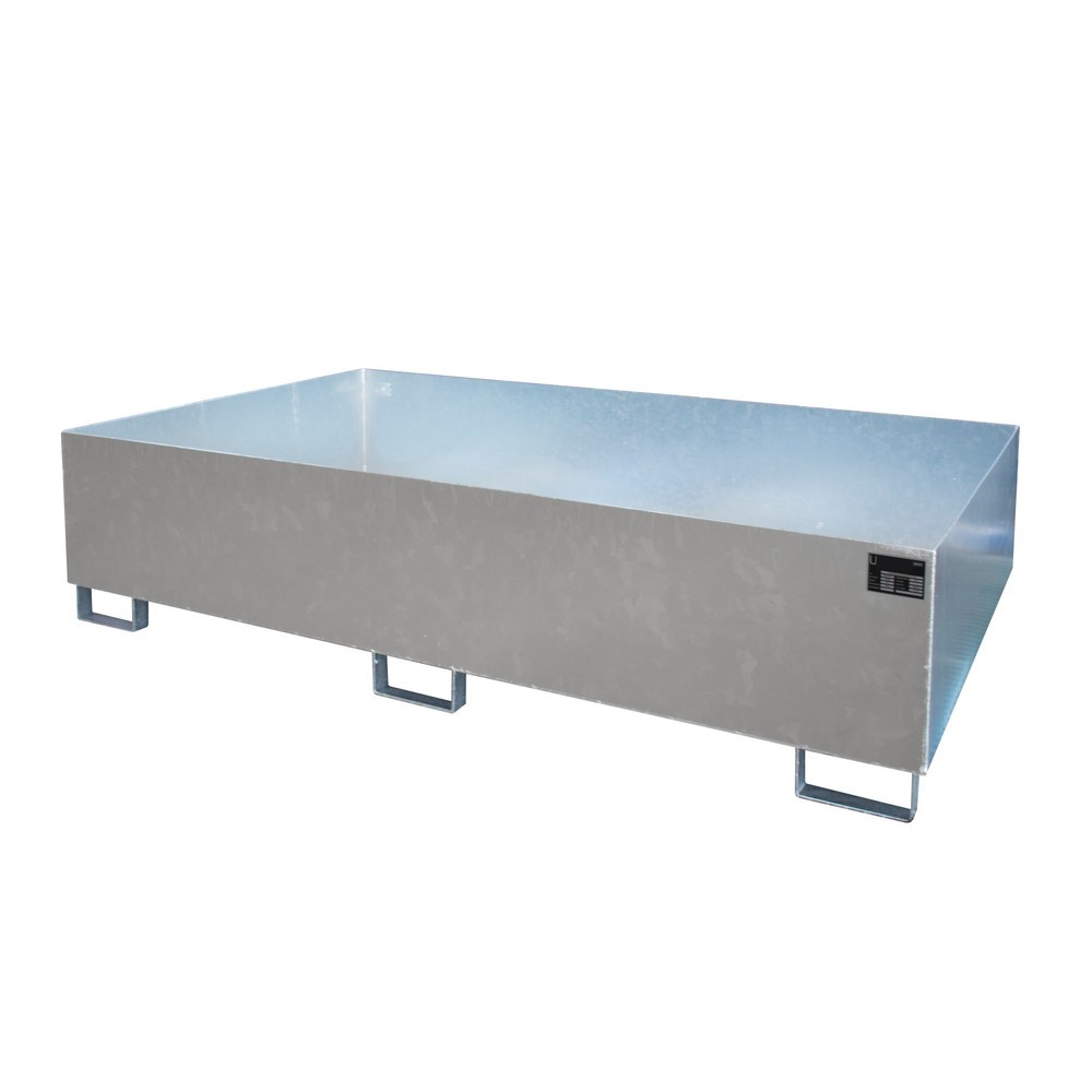 Immagine del prodotto: Bauer® Vaschetta per piano scaffalatura, AxLxP 505 x 1.300 x 2.150 mm, volume di raccolta 1.000 l, senza griglia, zincata a caldo