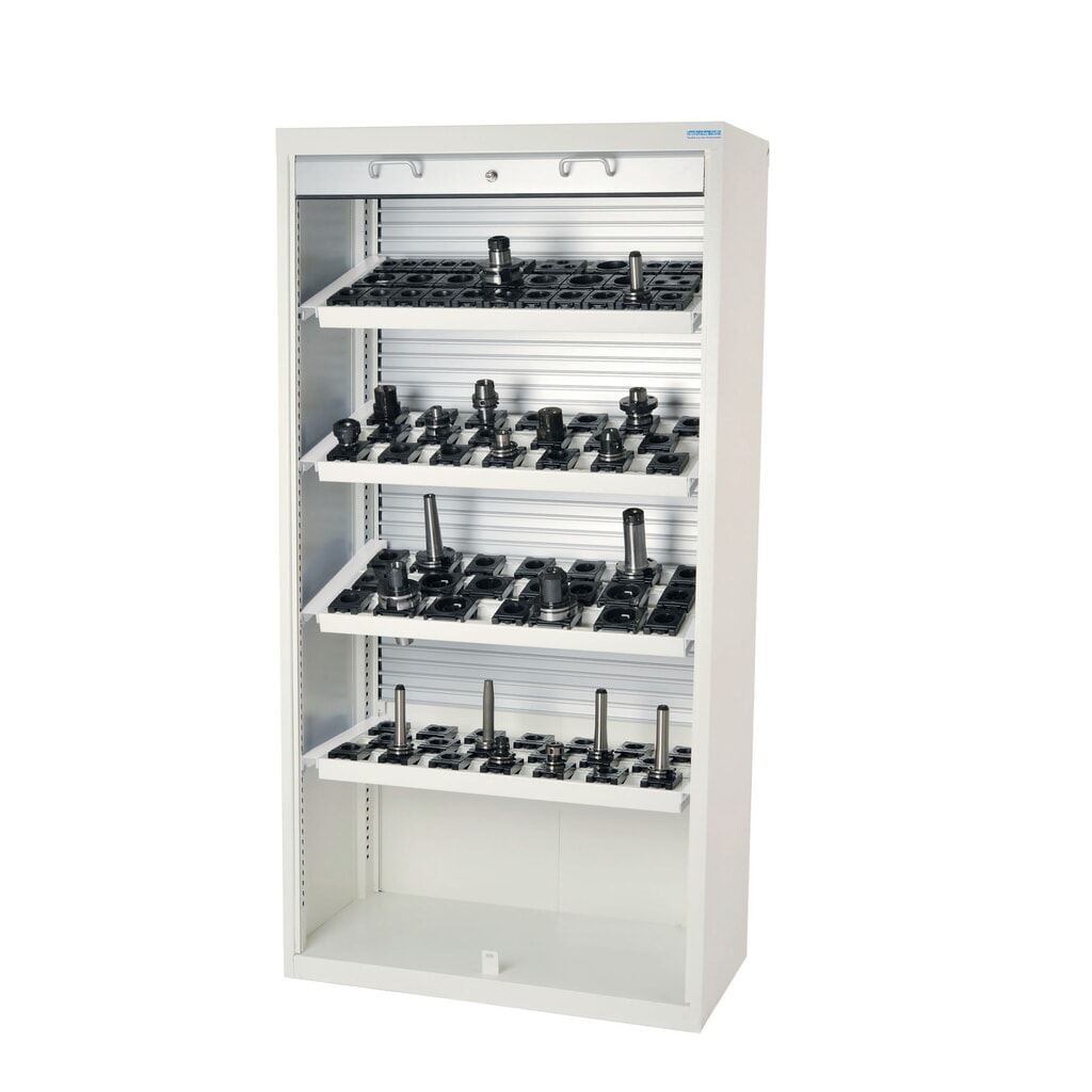 Immagine del prodotto n. 1: Bedrunka+Hirth Armadio alto per utensili CNC con serranda in alluminio, AxLxP 1.950 x 1.000 x 500 mm, SK 30 (80 pezzi)