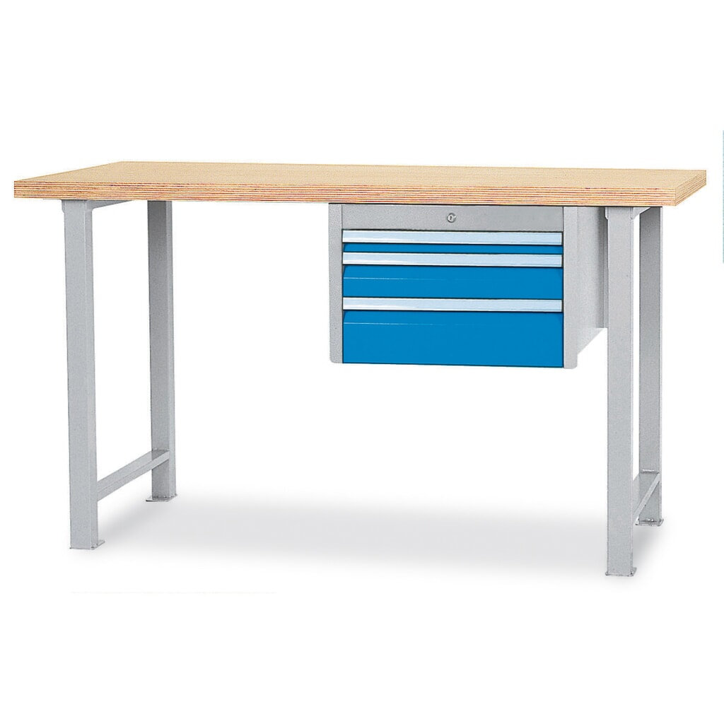 Bedrunka+Hirth Banco da lavoro in serie con 3 cassetti, portata 300 kg, AxLxP 859 x 2.000 x 750 mm Immagine del prodotto: Bedrunka+Hirth Banco da lavoro in serie con 3 cassetti, portata 300 kg, AxLxP 859 x 2.000 x 750 mm