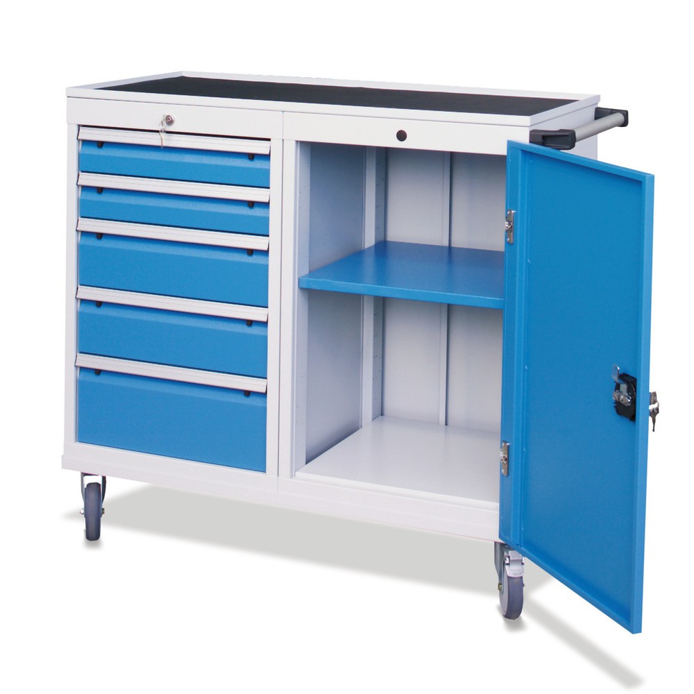 Immagine del prodotto: Bedrunka+Hirth Carrello da officina, armadio, 5 cassetti, portata 500 kg