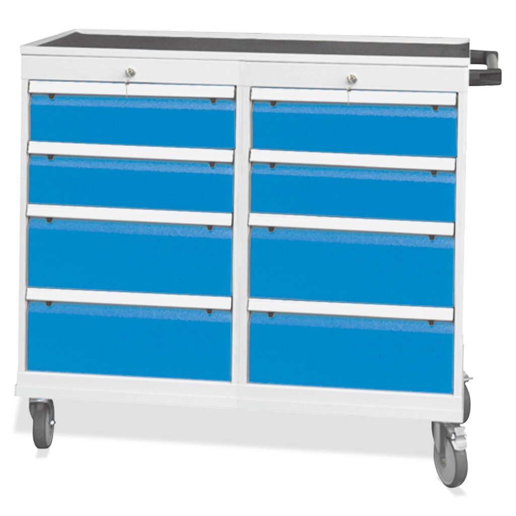 Bedrunka+Hirth Carrello da officina con 2 x 4 cassetti, portata 500 kg Immagine del prodotto: Bedrunka+Hirth Carrello da officina con 2 x 4 cassetti, portata 500 kg
