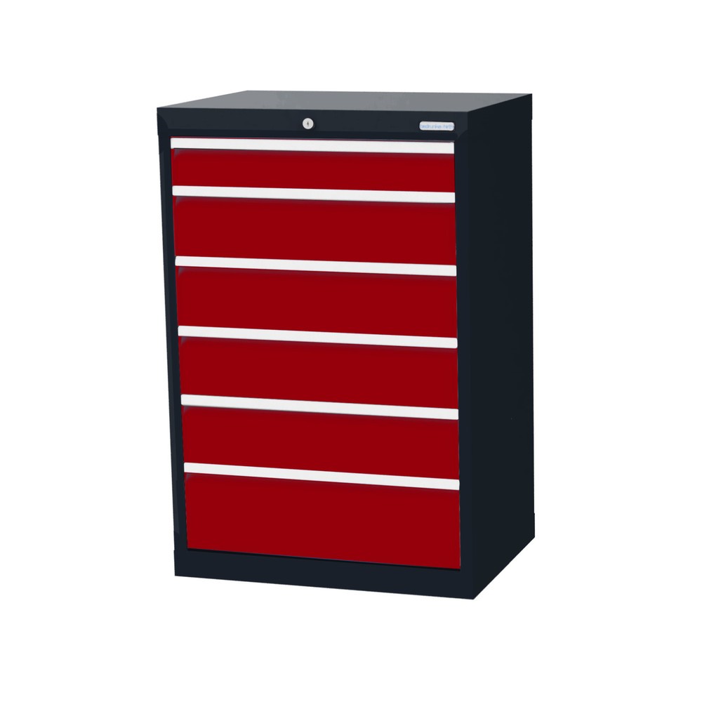 Bedrunka+Hirth Cassettiera professionale, cassetti 1x100 + 4x150 + 1x200 mm, AxLxP 1.019 x 680 x 500 mm