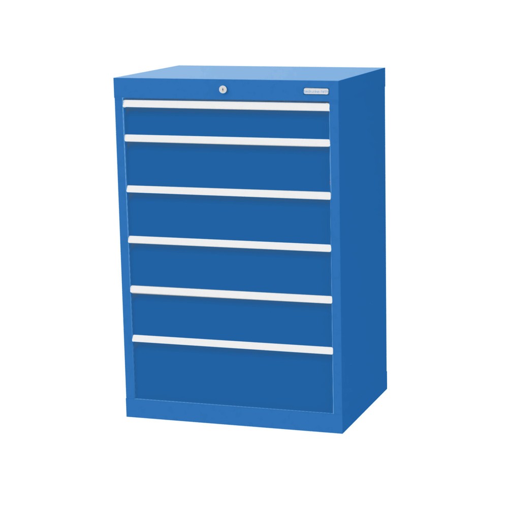 Immagine del prodotto: Bedrunka+Hirth Cassettiera professionale, cassetti 1x100 + 4x150 + 1x200 mm, AxLxP 1.019 x 680 x 500 mm, Blu luce, Blu luce