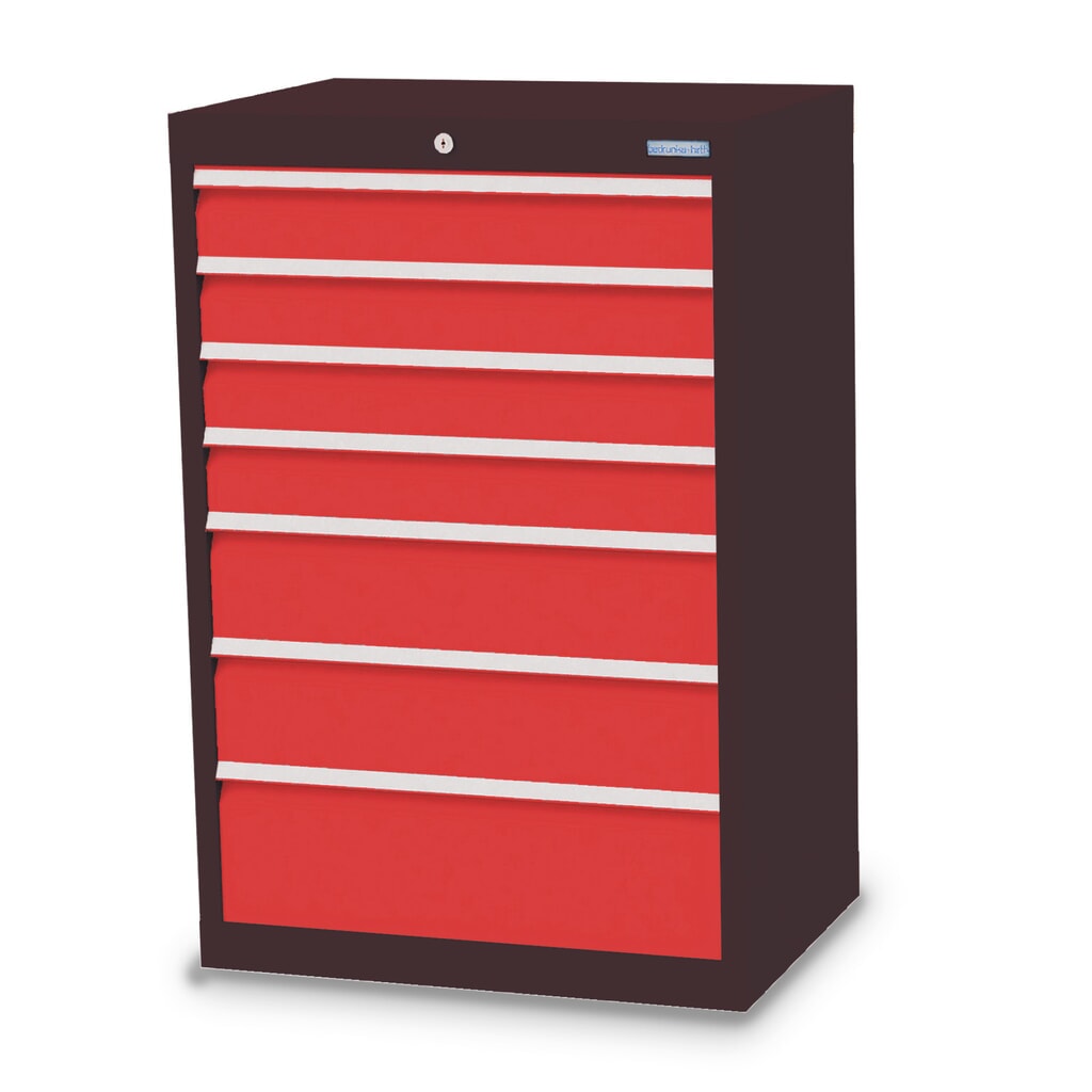 Bedrunka+Hirth Cassettiera professionale, cassetti 4x100 + 2x150 + 1x200 mm, AxLxP 1.019 x 680 x 500 mm, grigio antracite, Rosso traffico Immagine del prodotto: Bedrunka+Hirth Cassettiera professionale, cassetti 4x100 + 2x150 + 1x200 mm, AxLxP 1.019 x 680 x 500 mm, grigio antracite, Rosso traffico