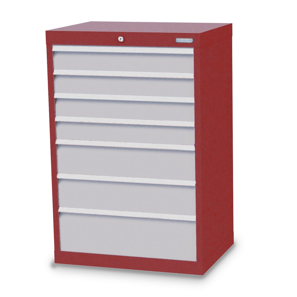 Bedrunka+Hirth Cassettiera professionale, cassetti 4x100 + 2x150 + 1x200 mm, AxLxP 1.019 x 680 x 500 mm, Rosso rubino, grigio chiaro Immagine del prodotto: Bedrunka+Hirth Cassettiera professionale, cassetti 4x100 + 2x150 + 1x200 mm, AxLxP 1.019 x 680 x 500 mm, Rosso rubino, grigio chiaro