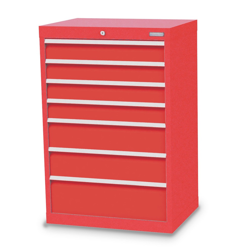 Immagine del prodotto: Bedrunka+Hirth Cassettiera professionale, cassetti 4x100 + 2x150 + 1x200 mm, AxLxP 1.019 x 680 x 500 mm, Rosso traffico, Rosso traffico