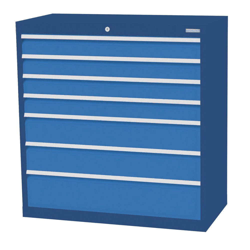 Bedrunka+Hirth Cassettiera professionale, cassetti 4x100 + 2x150 + 1x200 mm, AxLxP 1.019 x 980 x 500 mm, Blu genziana, Blu luce Immagine del prodotto: Bedrunka+Hirth Cassettiera professionale, cassetti 4x100 + 2x150 + 1x200 mm, AxLxP 1.019 x 980 x 500 mm, Blu genziana, Blu luce
