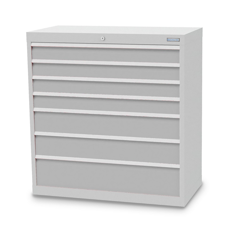 Immagine del prodotto: Bedrunka+Hirth Cassettiera professionale, cassetti 4x100 + 2x150 + 1x200 mm, AxLxP 1.019 x 980 x 500 mm, grigio chiaro, grigio chiaro