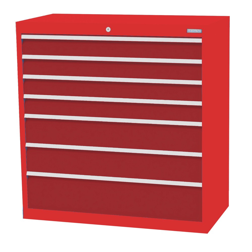 Immagine del prodotto: Bedrunka+Hirth Cassettiera professionale, cassetti 4x100 + 2x150 + 1x200 mm, AxLxP 1.019 x 980 x 500 mm, Rosso traffico, Rosso rubino