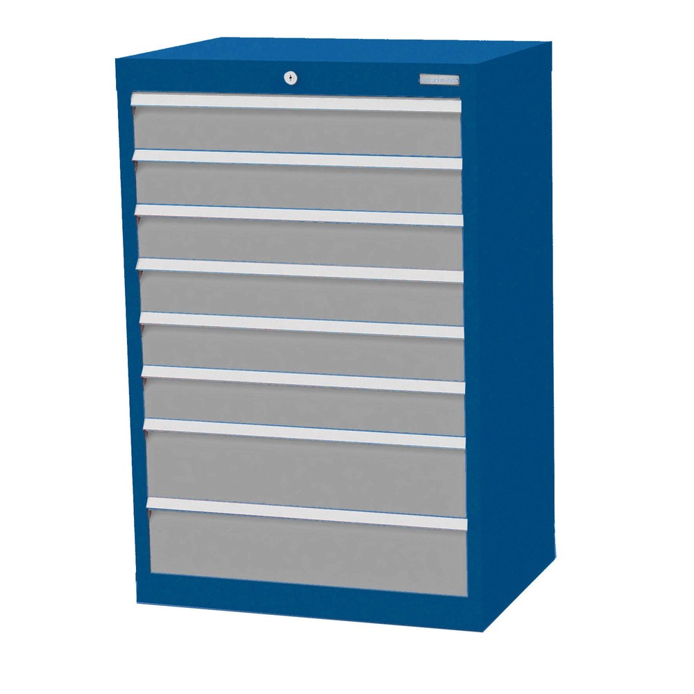 Immagine del prodotto: Bedrunka+Hirth Cassettiera professionale, cassetti 6x100 + 2x150 mm, AxLxP 1.019 x 680 x 500 mm, Blu genziana, grigio chiaro
