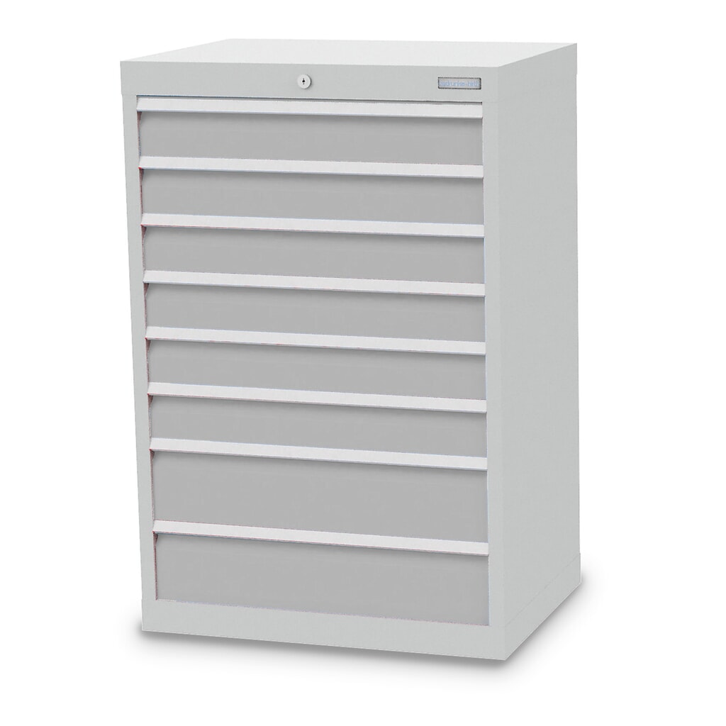 Bedrunka+Hirth Cassettiera professionale, cassetti 6x100 + 2x150 mm, AxLxP 1.019 x 680 x 500 mm, grigio chiaro, grigio chiaro Immagine del prodotto: Bedrunka+Hirth Cassettiera professionale, cassetti 6x100 + 2x150 mm, AxLxP 1.019 x 680 x 500 mm, grigio chiaro, grigio chiaro