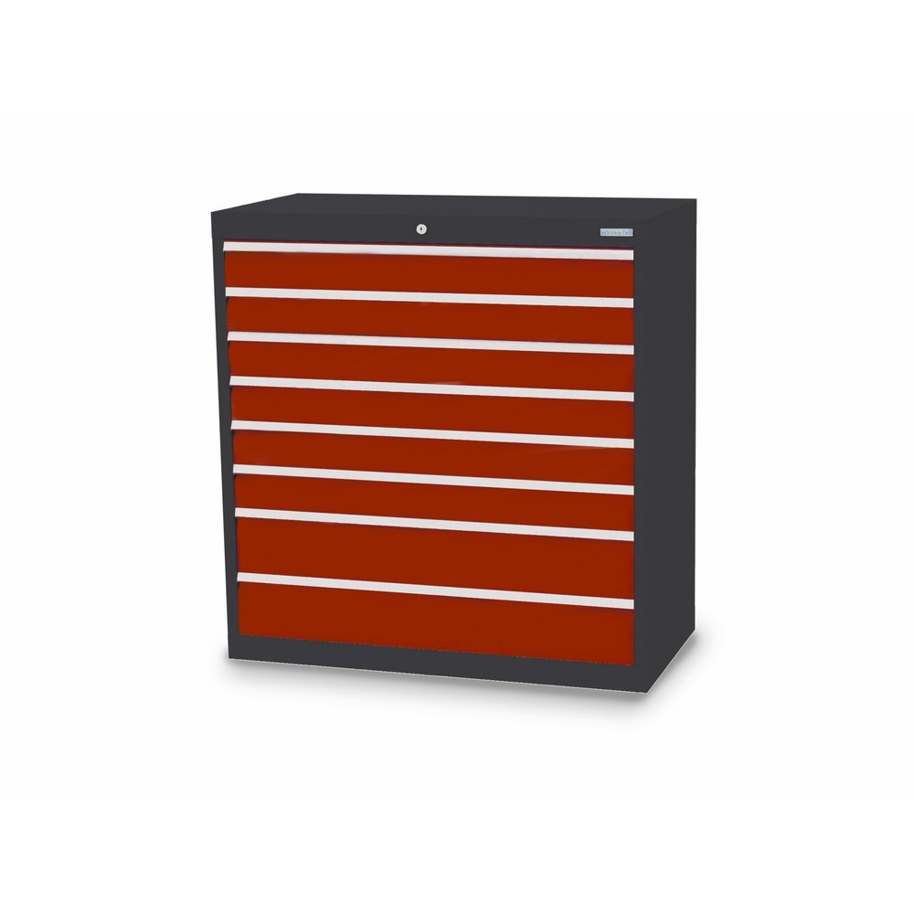 Bedrunka+Hirth Cassettiera professionale, cassetti 6x100 + 2x150 mm, AxLxP 1.019 x 980 x 500 mm, grigio antracite, Rosso rubino Immagine del prodotto: Bedrunka+Hirth Cassettiera professionale, cassetti 6x100 + 2x150 mm, AxLxP 1.019 x 980 x 500 mm, grigio antracite, Rosso rubino