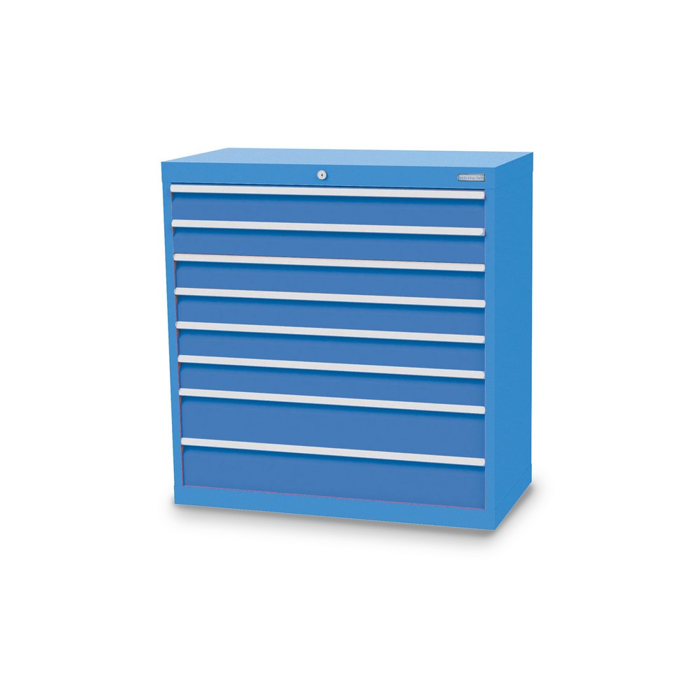 Immagine del prodotto: Bedrunka+Hirth Cassettiera professionale, cassetti 6x100 + 2x150 mm, AxLxP 1.019 x 980 x 500 mm, Blu luce, Blu luce