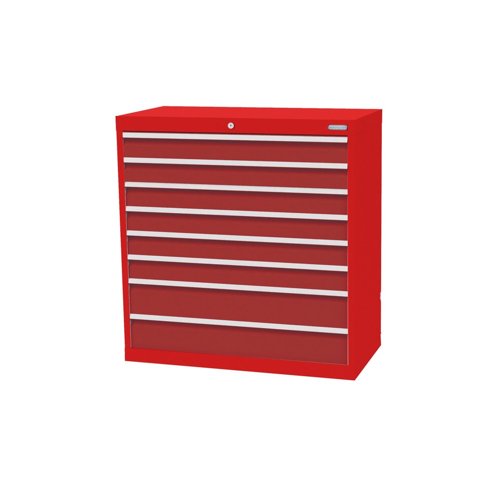 Immagine del prodotto: Bedrunka+Hirth Cassettiera professionale, cassetti 6x100 + 2x150 mm, AxLxP 1.019 x 980 x 500 mm, Rosso traffico, Rosso rubino