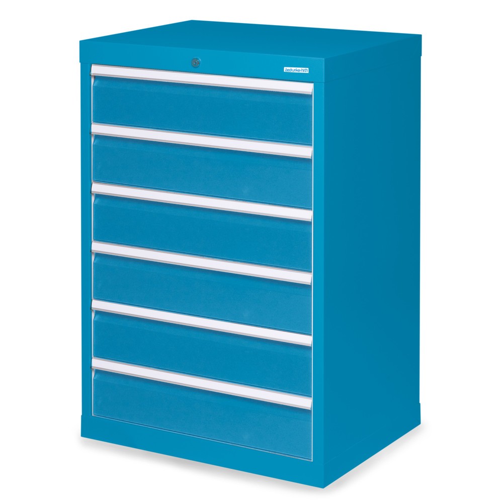 Immagine del prodotto: Bedrunka+Hirth Cassettiera professionale, cassetti 6x150 mm, AxLxP 1.019 x 680 x 500 mm, Blu luce, Blu luce