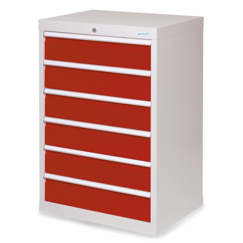 Bedrunka+Hirth Cassettiera professionale, cassetti 6x150 mm, AxLxP 1.019 x 680 x 500 mm, grigio chiaro, Rosso rubino Immagine del prodotto: Bedrunka+Hirth Cassettiera professionale, cassetti 6x150 mm, AxLxP 1.019 x 680 x 500 mm, grigio chiaro, Rosso rubino