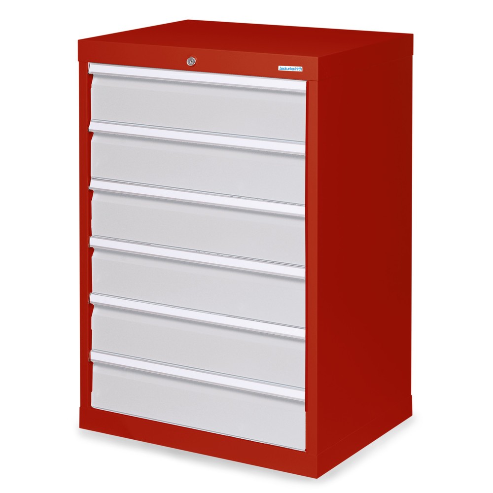 Immagine del prodotto: Bedrunka+Hirth Cassettiera professionale, cassetti 6x150 mm, AxLxP 1.019 x 680 x 500 mm, Rosso rubino, grigio chiaro