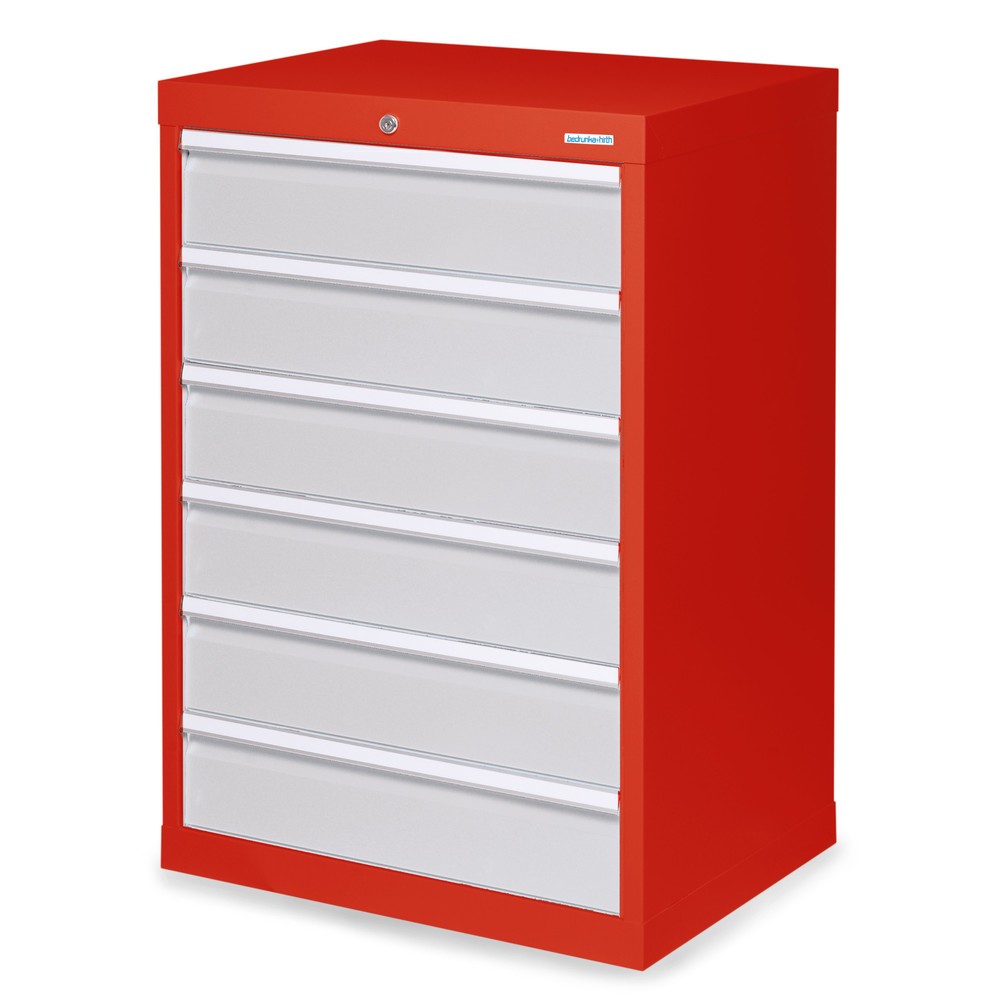 Immagine del prodotto: Bedrunka+Hirth Cassettiera professionale, cassetti 6x150 mm, AxLxP 1.019 x 680 x 500 mm, Rosso traffico, grigio chiaro