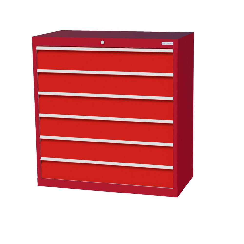 Immagine del prodotto: Bedrunka+Hirth Cassettiera professionale, cassetti 6x150 mm, AxLxP 1.019 x 980 x 500 mm, Rosso rubino, Rosso traffico
