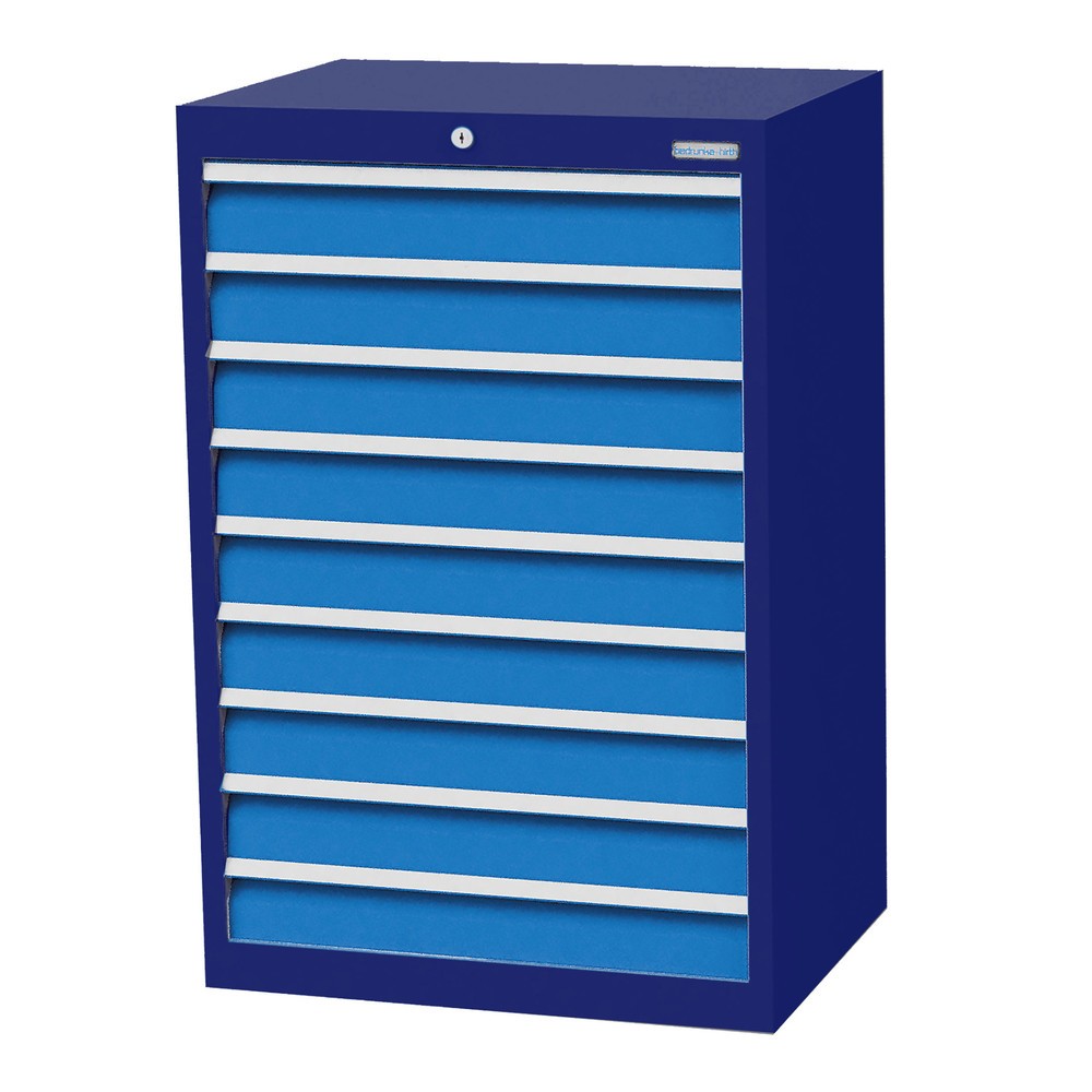 Immagine del prodotto n. 1: Bedrunka+Hirth Cassettiera professionale, cassetti 9x100 mm, AxLxP 1.019 x 680 x 500 mm, Blu genziana, Blu luce