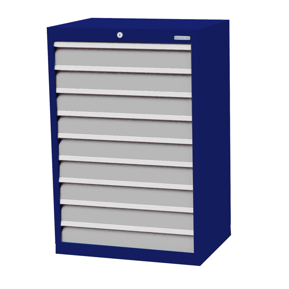 Bedrunka+Hirth Cassettiera professionale, cassetti 9x100 mm, AxLxP 1.019 x 680 x 500 mm, Blu genziana, grigio chiaro Immagine del prodotto n. 1: Bedrunka+Hirth Cassettiera professionale, cassetti 9x100 mm, AxLxP 1.019 x 680 x 500 mm, Blu genziana, grigio chiaro