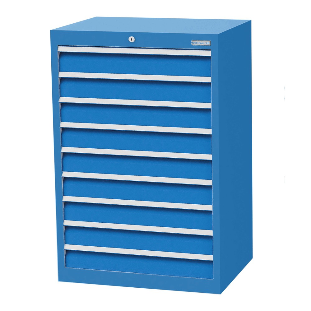 Immagine del prodotto n. 1: Bedrunka+Hirth Cassettiera professionale, cassetti 9x100 mm, AxLxP 1.019 x 680 x 500 mm, Blu luce, Blu luce