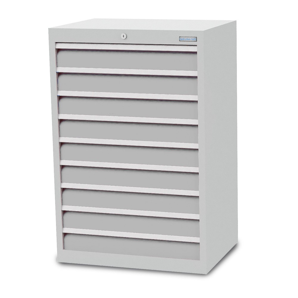 Immagine del prodotto n. 1: Bedrunka+Hirth Cassettiera professionale, cassetti 9x100 mm, AxLxP 1.019 x 680 x 500 mm, grigio chiaro, grigio chiaro