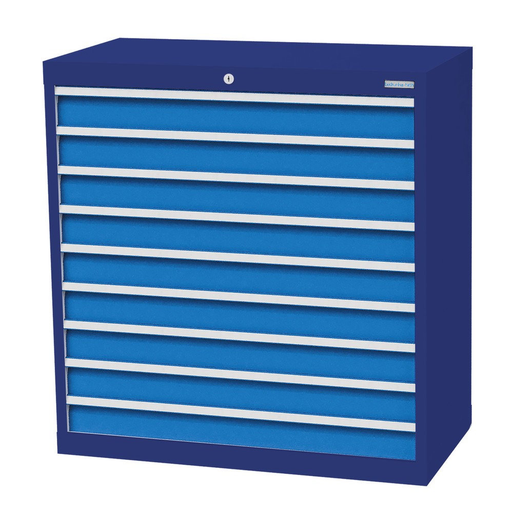 Immagine del prodotto n. 1: Bedrunka+Hirth Cassettiera professionale, cassetti 9x100 mm, AxLxP 1.019 x 980 x 500 mm, Blu genziana, Blu luce