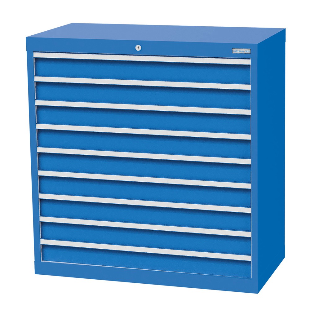 Immagine del prodotto n. 1: Bedrunka+Hirth Cassettiera professionale, cassetti 9x100 mm, AxLxP 1.019 x 980 x 500 mm, Blu luce, Blu luce
