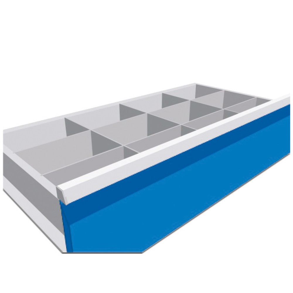 Immagine del prodotto: Bedrunka+Hirth Divisorio in metallo per carrello da officina Maxmobile, 3 guide centrali, per altezza frontale 150 mm