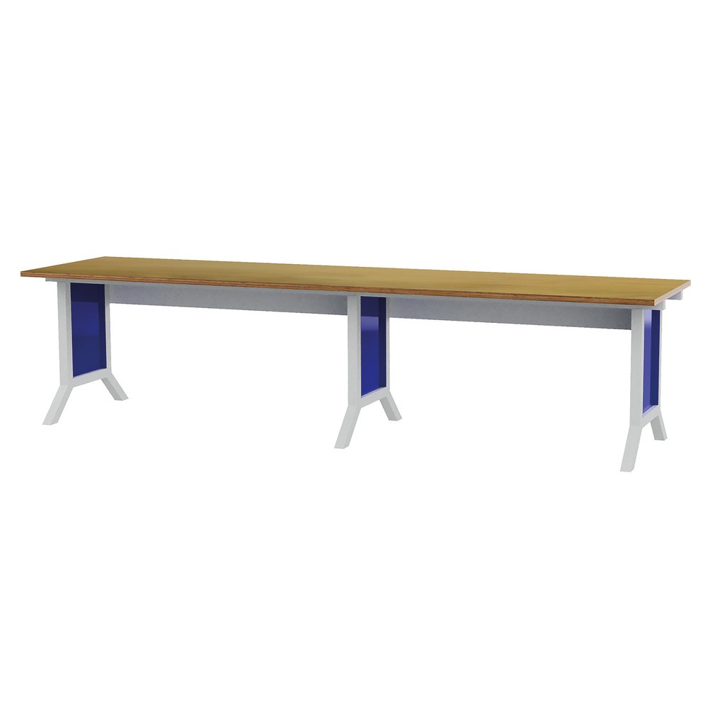 Immagine del prodotto: Bedrunka+Hirth Set per sistema postazione di lavoro, in 2 pezzi, regolazione in altezza tramite manovella, Blu genziana