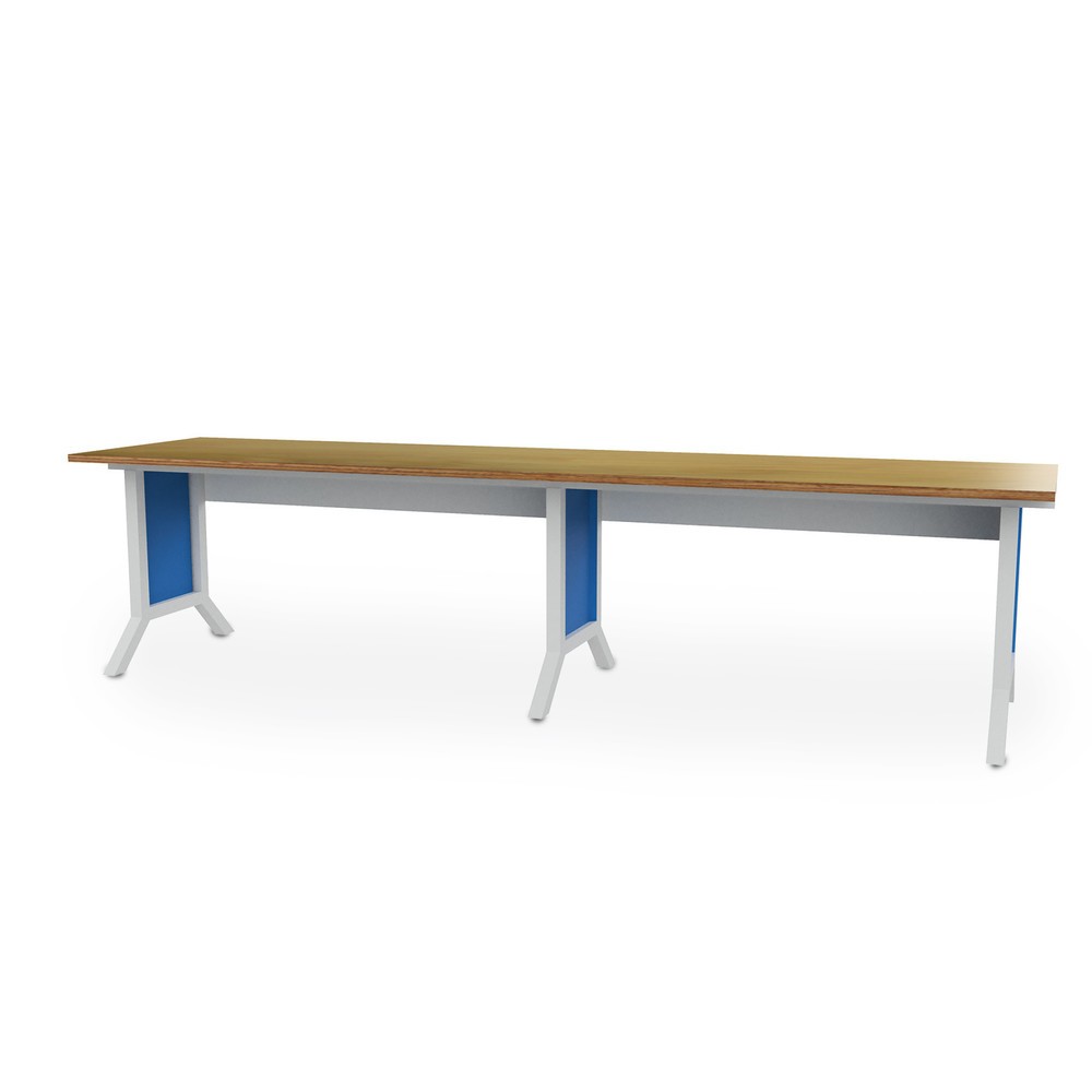 Immagine del prodotto: Bedrunka+Hirth Set per sistema postazione di lavoro, in 2 pezzi, regolazione in altezza con morsetti, Blu luce