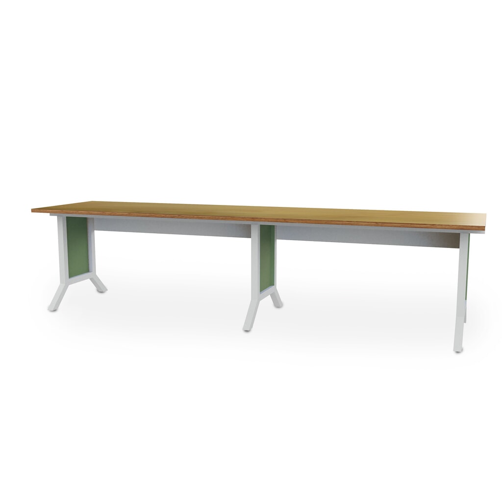 Immagine del prodotto: Bedrunka+Hirth Set per sistema postazione di lavoro, in 2 pezzi, regolazione in altezza con morsetti, Verde reseda