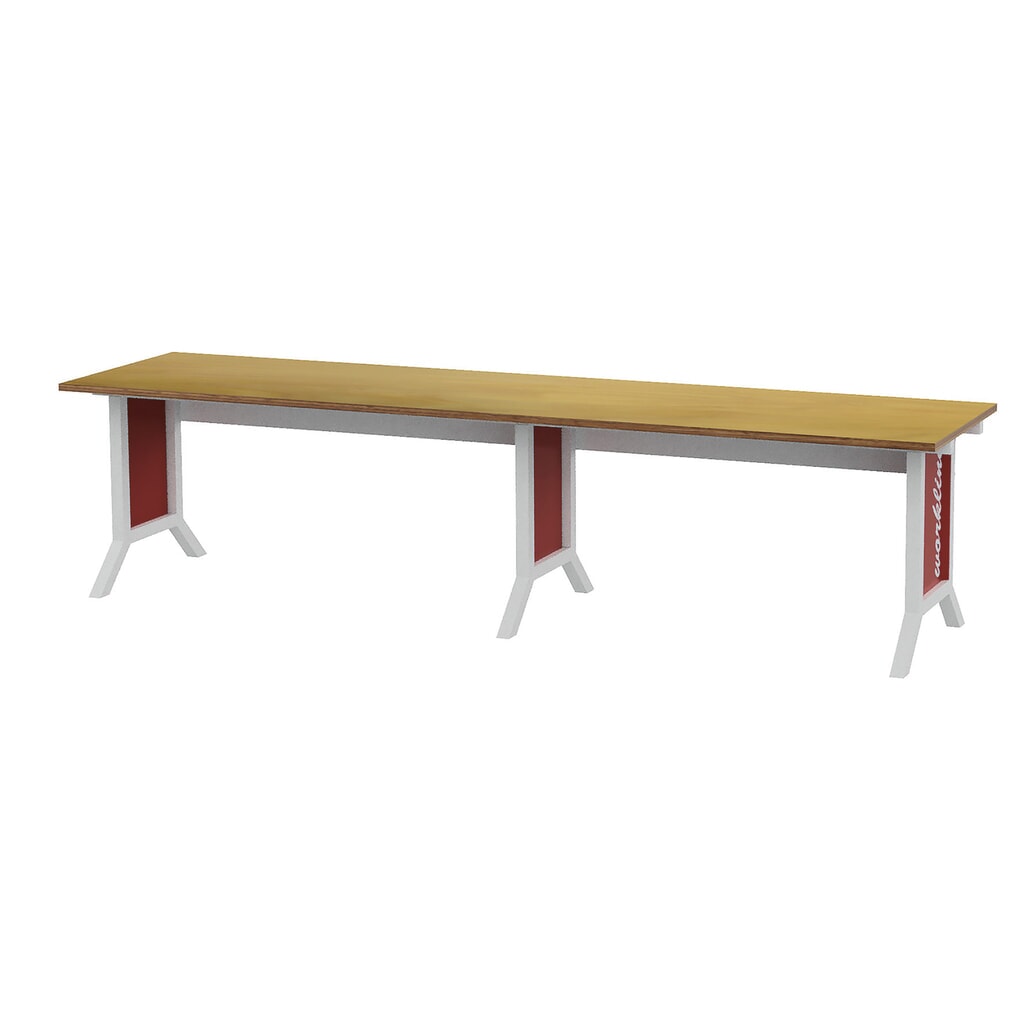 Bedrunka+Hirth Set per sistema postazione di lavoro, in 2 pezzi, regolazione in altezza con morsetti, Rosso rubino Immagine del prodotto: Bedrunka+Hirth Set per sistema postazione di lavoro, in 2 pezzi, regolazione in altezza con morsetti, Rosso rubino