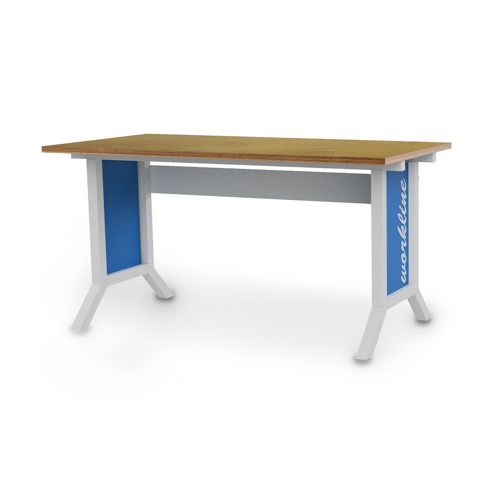 Immagine del prodotto: Bedrunka+Hirth Sistema postazione di lavoro, tavolo di base, regolazione in altezza con morsetti, Blu luce