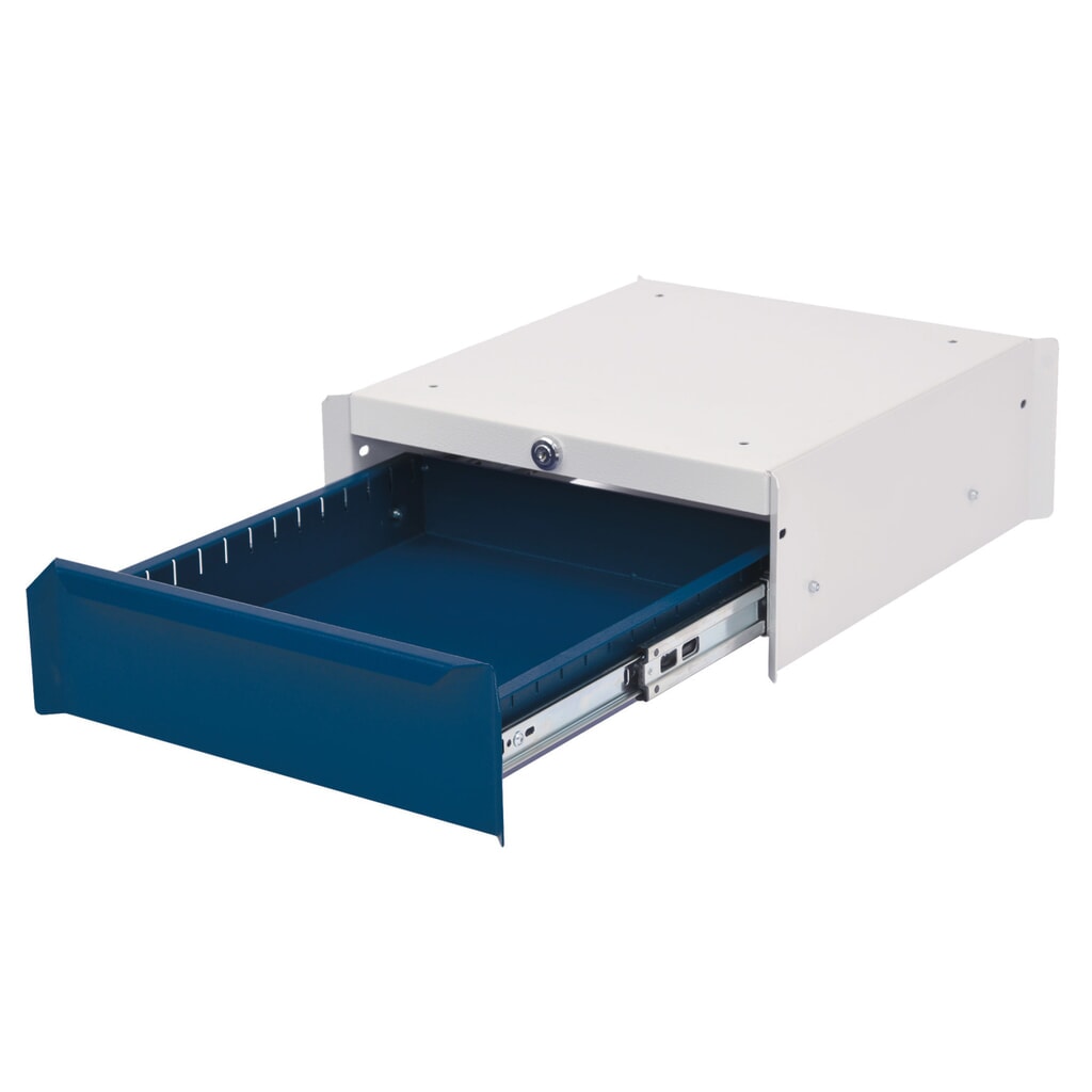 Bedrunka+Hirth Vano inferiore con 1 cassetto per tavolo del sistema postazione di lavoro, AxLxP 140 x 370 x 400 mm, Blu genziana Immagine del prodotto: Bedrunka+Hirth Vano inferiore con 1 cassetto per tavolo del sistema postazione di lavoro, AxLxP 140 x 370 x 400 mm, Blu genziana