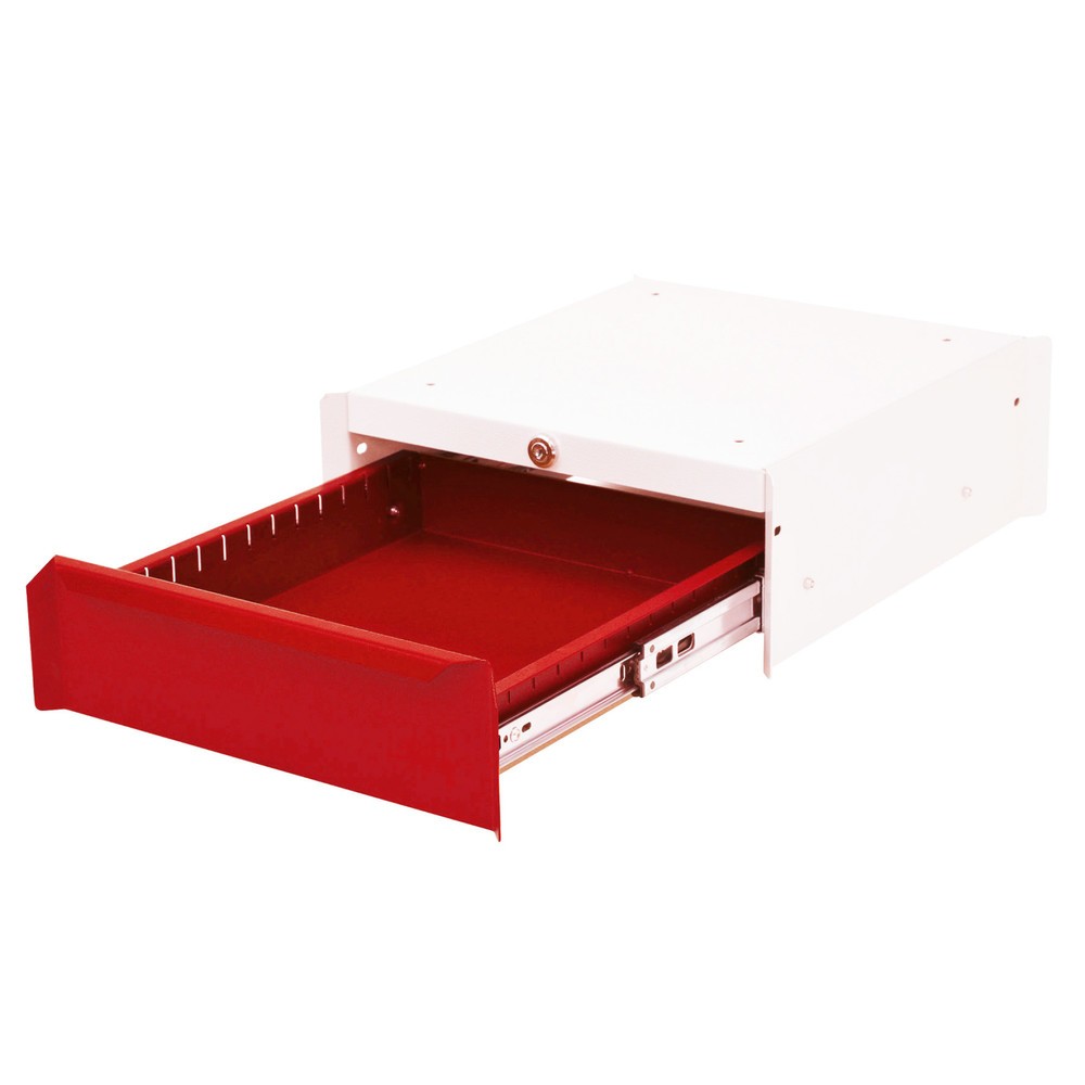 Immagine del prodotto n. 1: Bedrunka+Hirth Vano inferiore con 1 cassetto per tavolo del sistema postazione di lavoro, AxLxP 140 x 370 x 400 mm, Rosso traffico