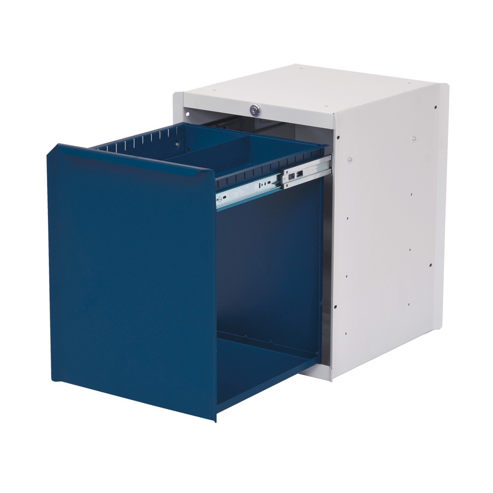 Immagine del prodotto: Bedrunka+Hirth Vano inferiore con 1 cassetto per tavolo del sistema postazione di lavoro, AxLxP 500 x 370 x 400 mm, Blu genziana