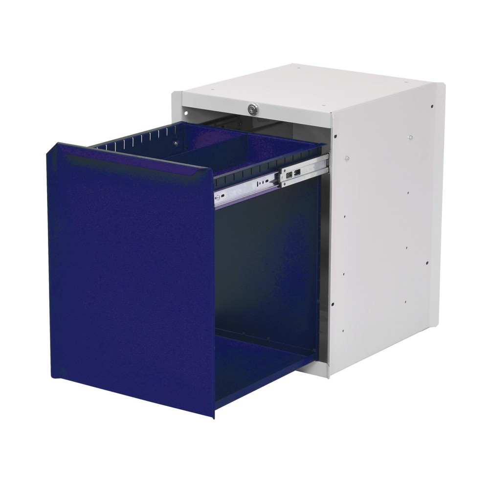 Immagine del prodotto n. 1: Bedrunka+Hirth Vano inferiore con 1 cassetto per tavolo del sistema postazione di lavoro, AxLxP 500 x 370 x 400 mm, Blu cobalto
