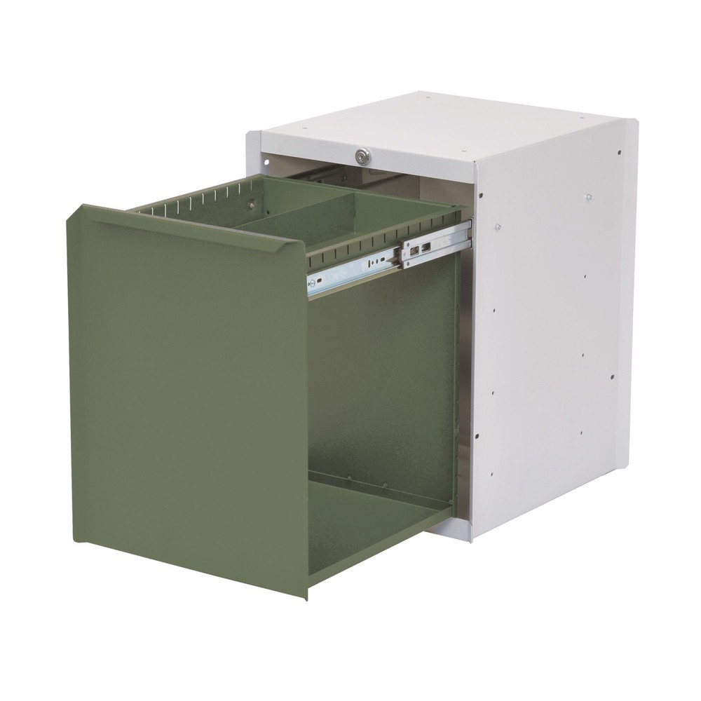 Immagine del prodotto n. 1: Bedrunka+Hirth Vano inferiore con 1 cassetto per tavolo del sistema postazione di lavoro, AxLxP 500 x 370 x 400 mm, Verde reseda