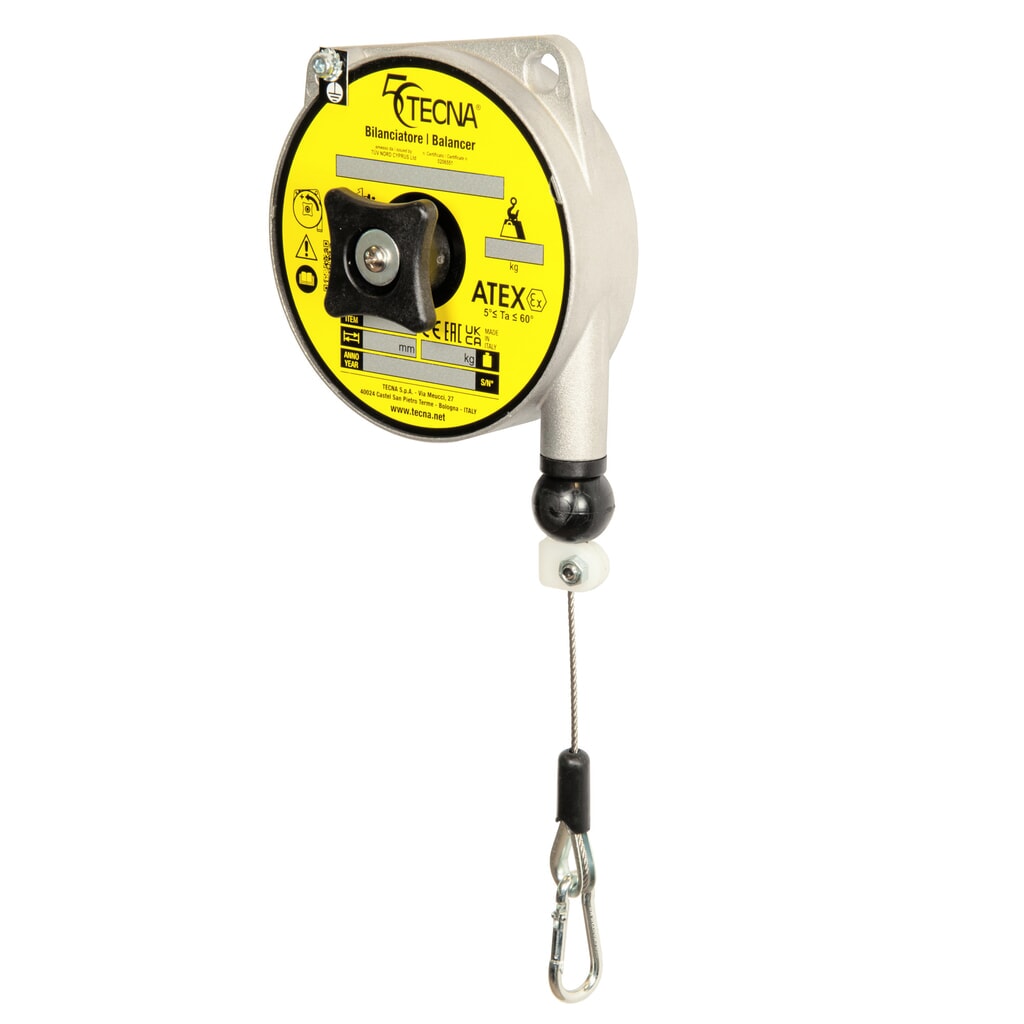 Bilanciatore per zone con protezione antideflagrante, senza bloccaggio, alloggiamento in alluminio, estrazione cavo 1,6 m, portata 0,4-1 kg Immagine del prodotto: Bilanciatore per zone con protezione antideflagrante, senza bloccaggio, alloggiamento in alluminio, estrazione cavo 1,6 m, portata 0,4-1 kg