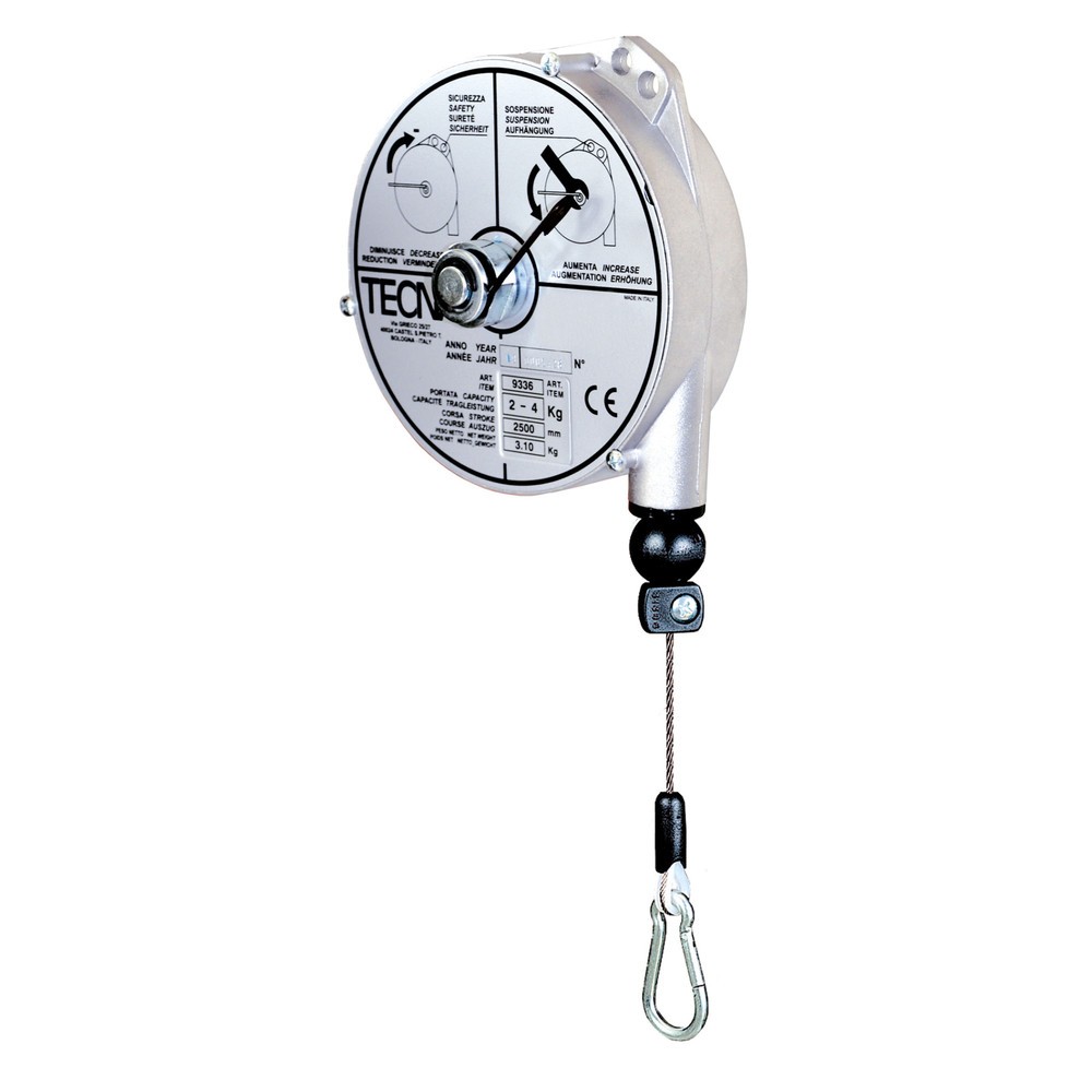 Bilanciatore per zone con protezione antideflagrante, con bloccaggio, estrazione cavo 2,5 m, portata 2-14 kg