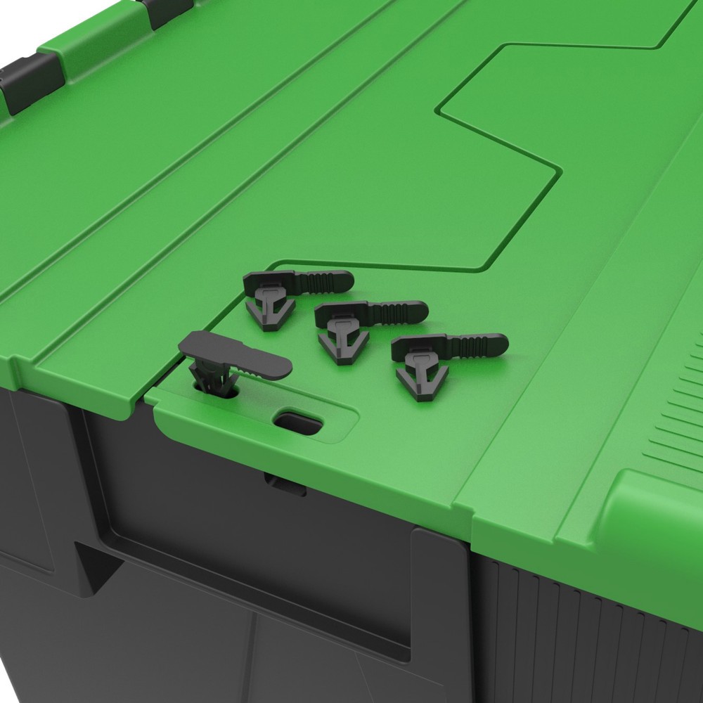 Immagine del prodotto: Bloccaggio per contenitore impilabile multiplo con coperchio ribaltabile, 1 pz/UV
